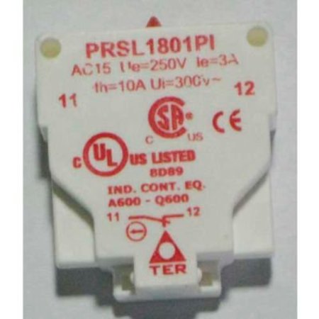 SPRINGER CONTROLS CO T.E.R., PRSL1801PI 1 N.C. Single Switch, Use w/ MIKE & VICTOR Pendants PRSL1801PI